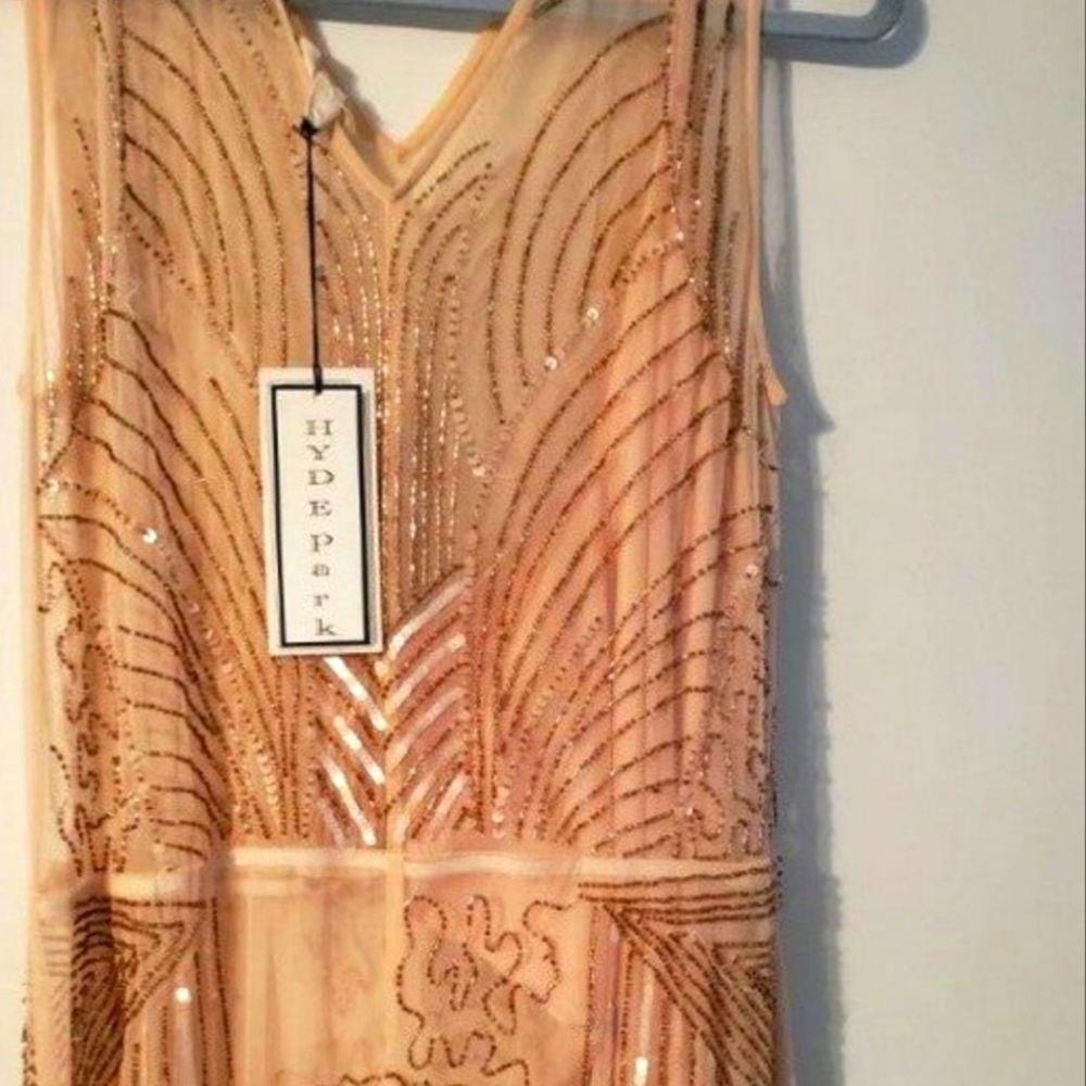 HYDE PARK BLOOMINGDALE'S SEQUIN ROSE DRESS (S)